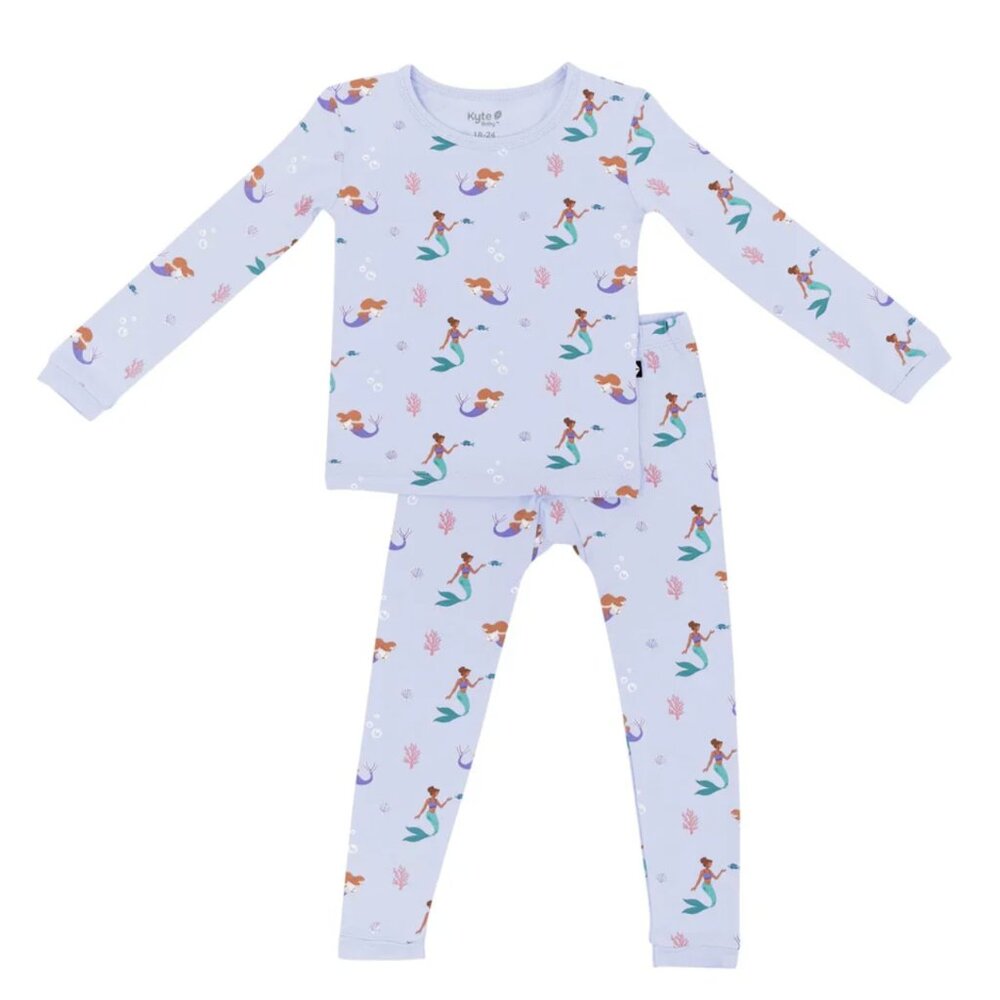 Kyte Baby kids long sleeve/long pants pajamas - Mermaid (size 8)